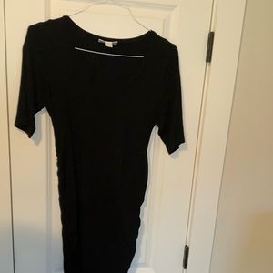 Black Motherhood Maternity Fitted Dress